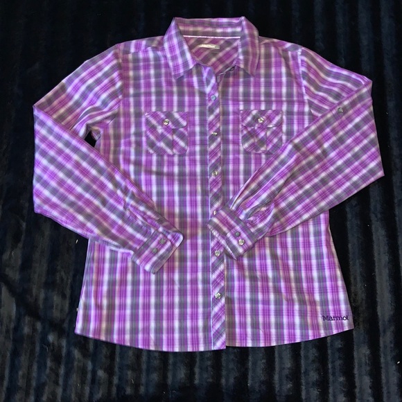 Marmot Tops - Marmot tech fabric dress shirt plaid long sleeve